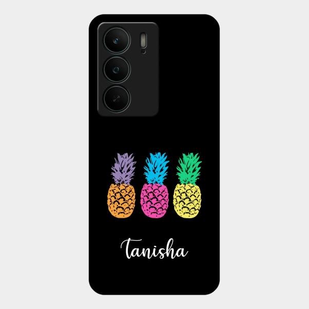 Colorful Pineapple Glass Case Cover For Realme C75 5G