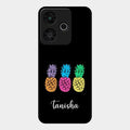 Colorful Pineapple Glass Case Cover For Redmi 13 5G