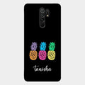 Colorful Pineapple Glass Case Cover For Redmi 9 Prime