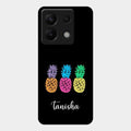 Colorful Pineapple Glass Case Cover For Redmi Note 13 Pro 5G