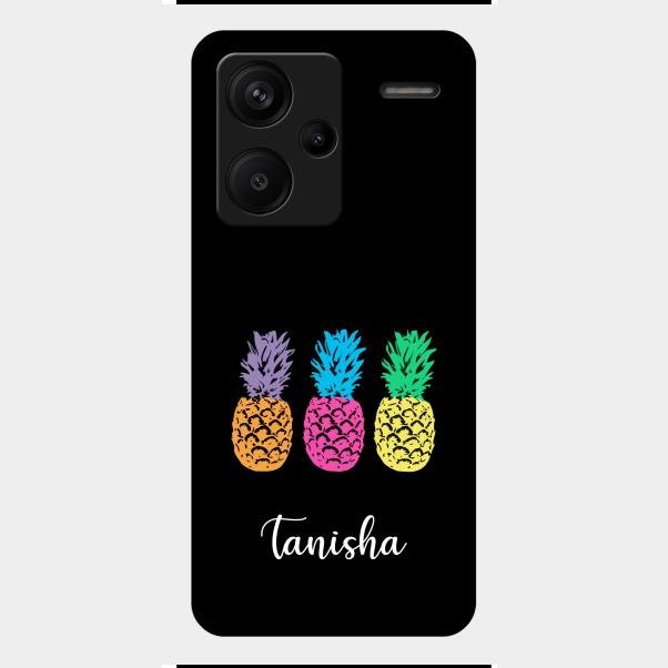 Colorful Pineapple Glass Case Cover For Redmi Note 13 Pro Plus 5G
