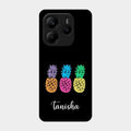 Colorful Pineapple Glass Case Cover For Redmi Note 14 Se 5G