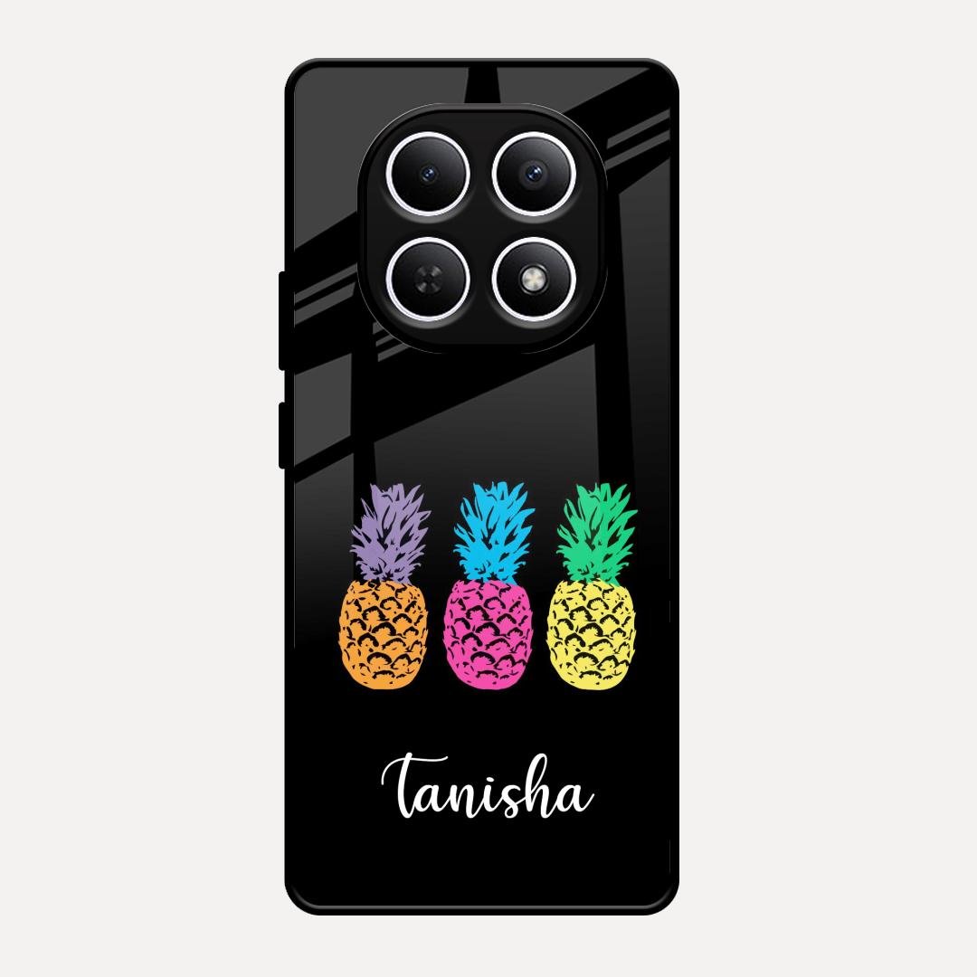 Colorful Pineapple Glass Case Cover For Redmi Note 15 5G
