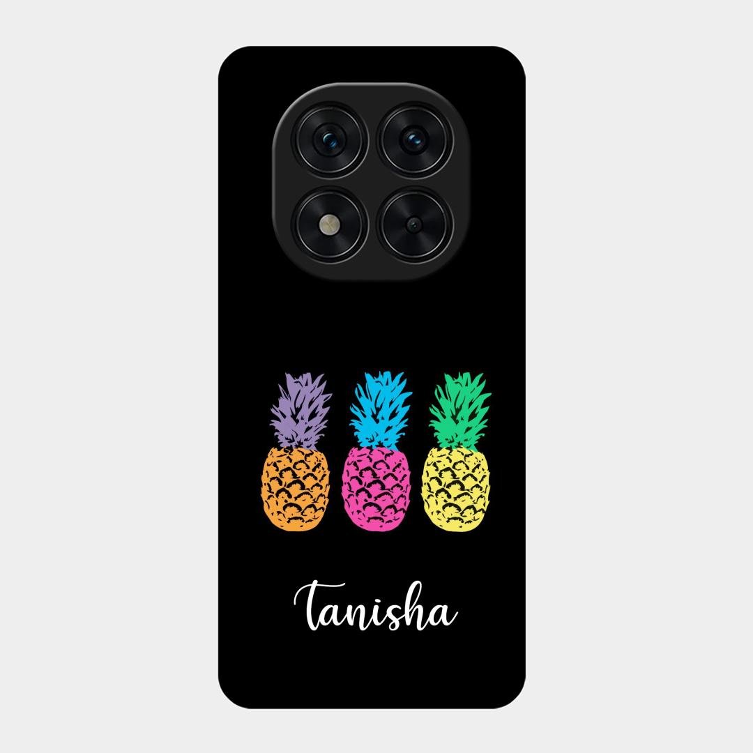 Colorful Pineapple Glass Case Cover For Redmi Note 15 Pro 5G