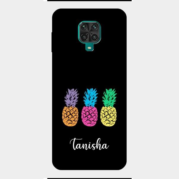Colorful Pineapple Glass Case Cover For Redmi Note 9 Pro Max