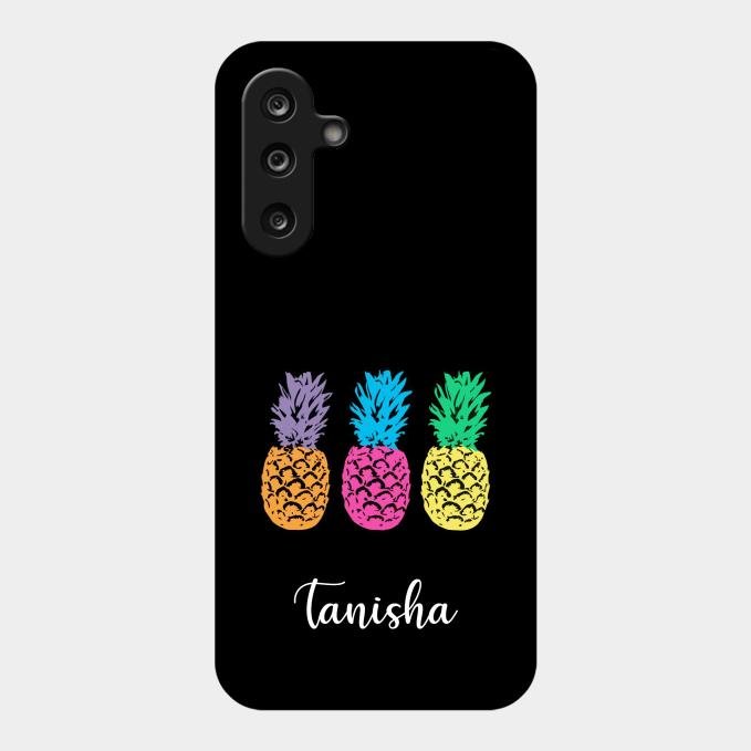 Colorful Pineapple Glass Case Cover For Samsung Galaxy F36 5G