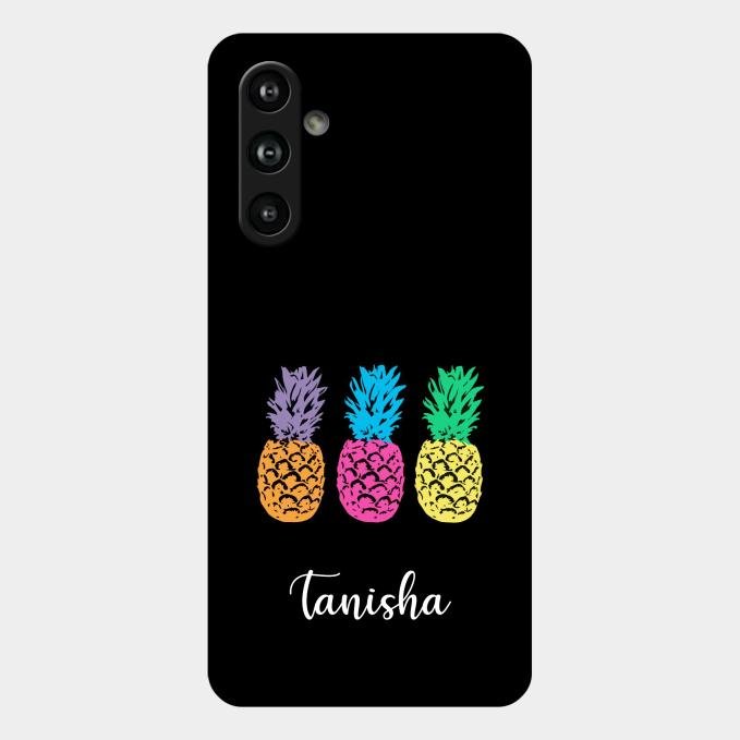 Colorful Pineapple Glass Case Cover For Samsung Galaxy F54 5G
