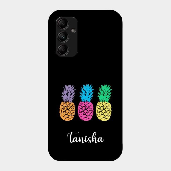 Colorful Pineapple Glass Case Cover For Samsung Galaxy M14 5G