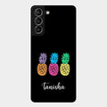 Colorful Pineapple Glass Case Cover For Samsung Galaxy S21 Plus