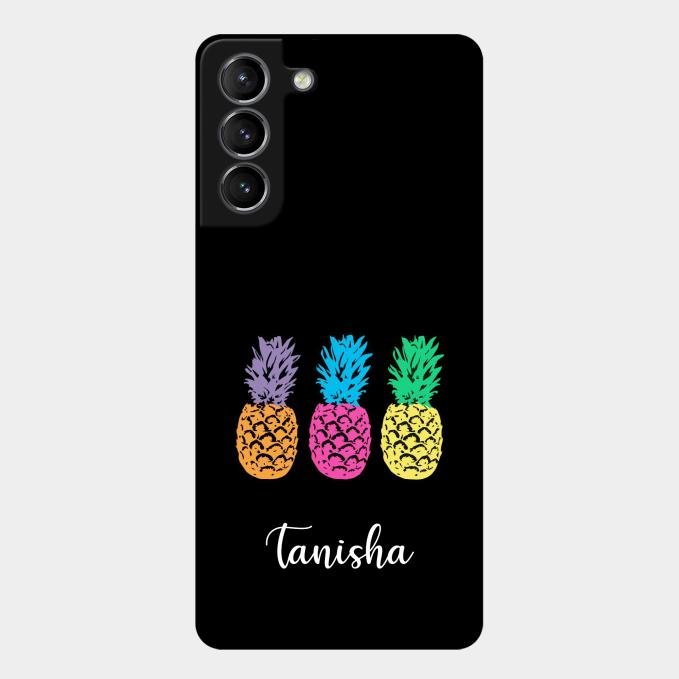 Colorful Pineapple Glass Case Cover For Samsung Galaxy S21 Plus
