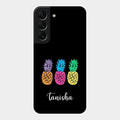 Colorful Pineapple Glass Case Cover For Samsung Galaxy S22 5G