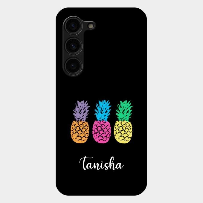 Colorful Pineapple Glass Case Cover For Samsung Galaxy S23 Plus 5G