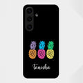 Colorful Pineapple Glass Case Cover For Samsung Galaxy S25 FE 5G