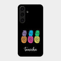 Colorful Pineapple Glass Case Cover For Samsung Galaxy S25 Plus 5G