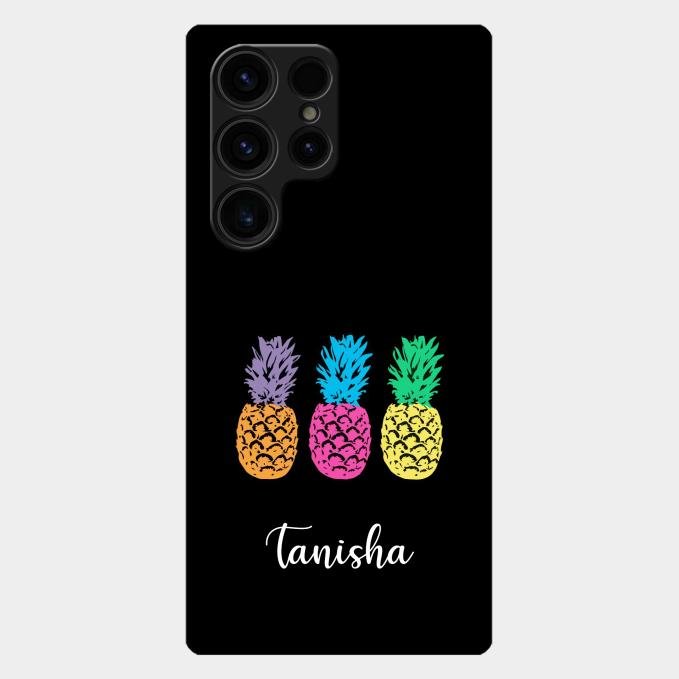 Colorful Pineapple Glass Case Cover For Samsung Galaxy S25 Ultra 5G