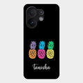 Colorful Pineapple Glass Case Cover For Vivo T4 Pro 5G