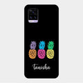 Colorful Pineapple Glass Case Cover For Vivo V20