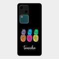 Colorful Pineapple Glass Case Cover For Vivo V30 5G