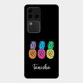 Colorful Pineapple Glass Case Cover For Vivo V30 Pro 5G