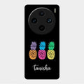 Colorful Pineapple Glass Case Cover For Vivo X100 Pro 5G