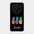 Colorful Pineapple Glass Case Cover For Vivo X200 5G