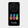 Colorful Pineapple Glass Case Cover For Vivo X200 Pro 5G