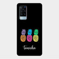 Colorful Pineapple Glass Case Cover For Vivo X60 5G