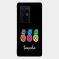 Colorful Pineapple Glass Case Cover For Vivo X70 Pro Plus 5G