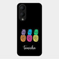 Colorful Pineapple Glass Case Cover For Vivo Y17S