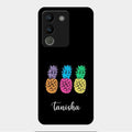 Colorful Pineapple Glass Case Cover For Vivo Y200 5G