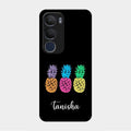 Colorful Pineapple Glass Case Cover For Vivo Y29 5G