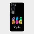 Colorful Pineapple Glass Case Cover For Vivo Y300 5G