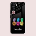 Colorful Pineapple Glass Case Cover For Vivo Y31 5G