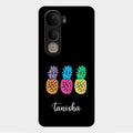 Colorful Pineapple Glass Case Cover For Vivo Y400 5G