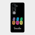 Colorful Pineapple Glass Case Cover For Vivo Y400 Pro 5G