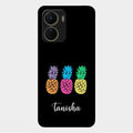 Colorful Pineapple Glass Case Cover For Vivo Y56 5G