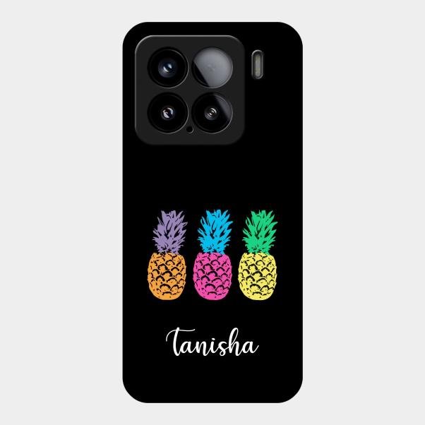 Colorful Pineapple Glass Case Cover For Xiaomi 15 5G