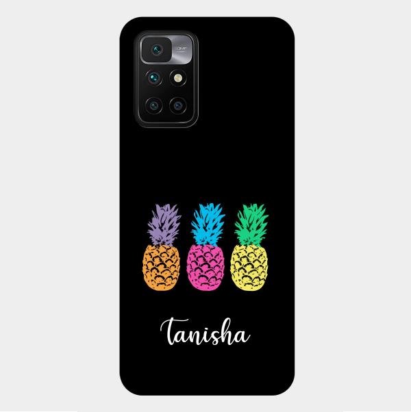 Colorful Pineapple Glass Case Cover For Xiaomi Redmi 10 Prime