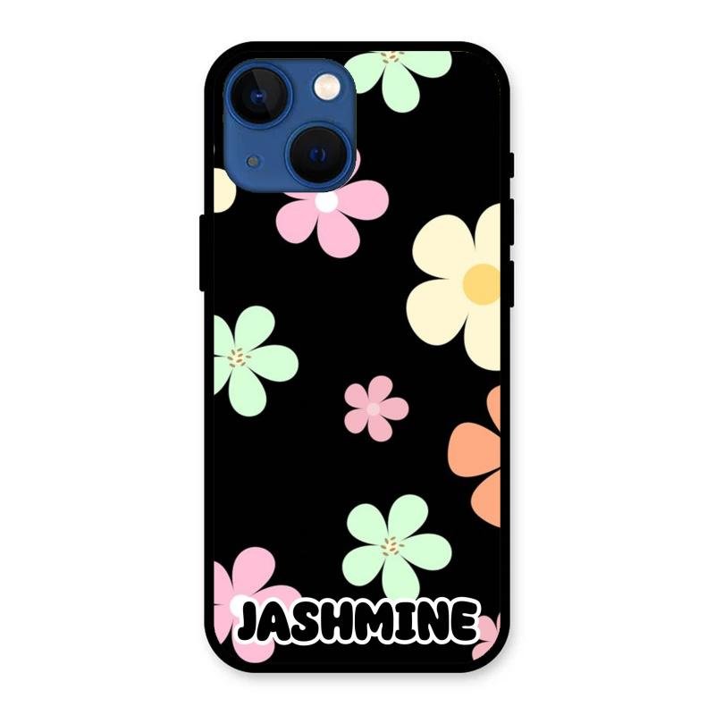 Colorfull Daisy Floral Glass Case Cover For iPhone 13 mini