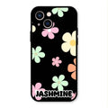 Colorfull Daisy Floral Glass Case Cover For iPhone 13