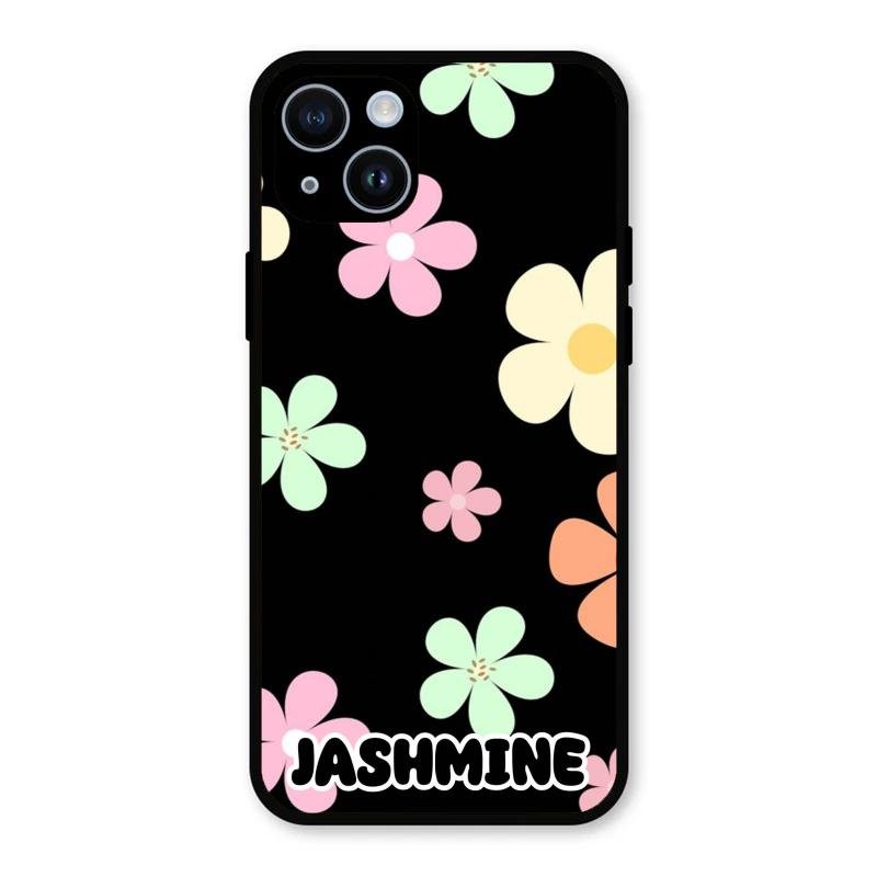Colorfull Daisy Floral Glass Case Cover For iPhone 14 Plus