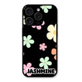 Colorfull Daisy Floral Glass Case Cover For iPhone 15 Pro