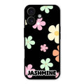 Colorfull Daisy Floral Glass Case Cover For iPhone 16 Plus