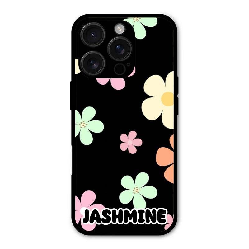 Colorfull Daisy Floral Glass Case Cover For iPhone 16 Pro Max