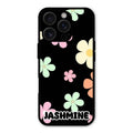 Colorfull Daisy Floral Glass Case Cover For iPhone 16 Pro