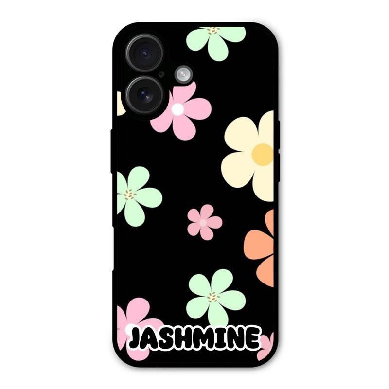 Colorfull Daisy Floral Glass Case Cover For iPhone 16