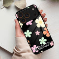 Colorfull Daisy Floral Glass Case Cover For iPhone 17 Pro