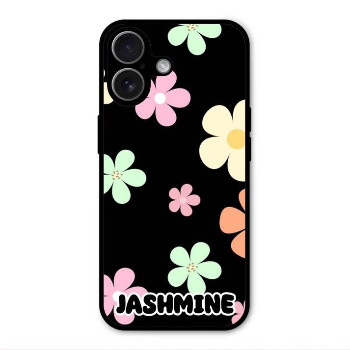 Colorfull Daisy Floral Glass Case Cover For iPhone 17