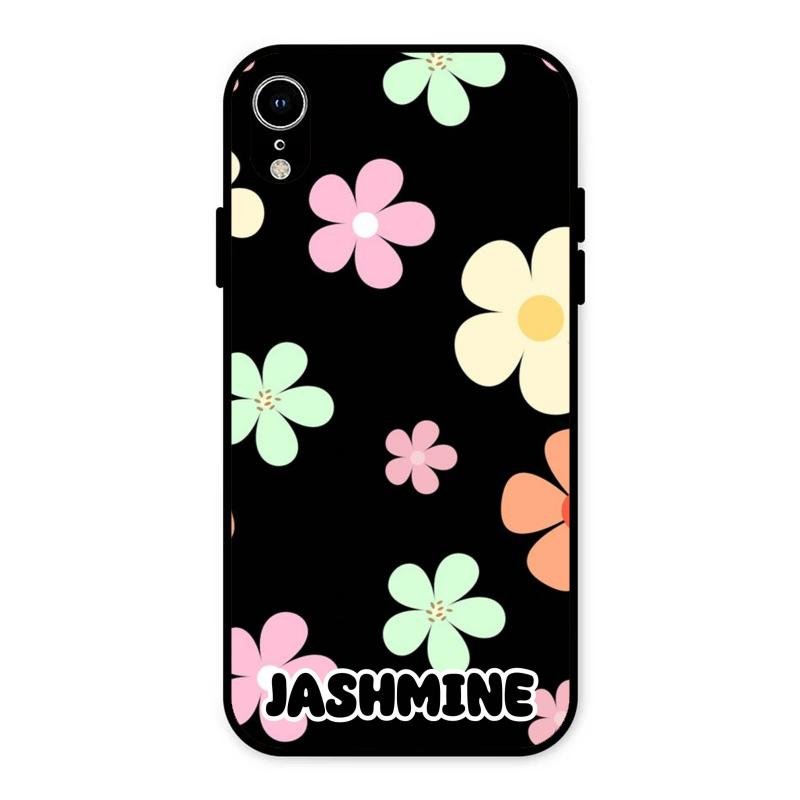 Colorfull Daisy Floral Glass Case Cover For iPhone XR