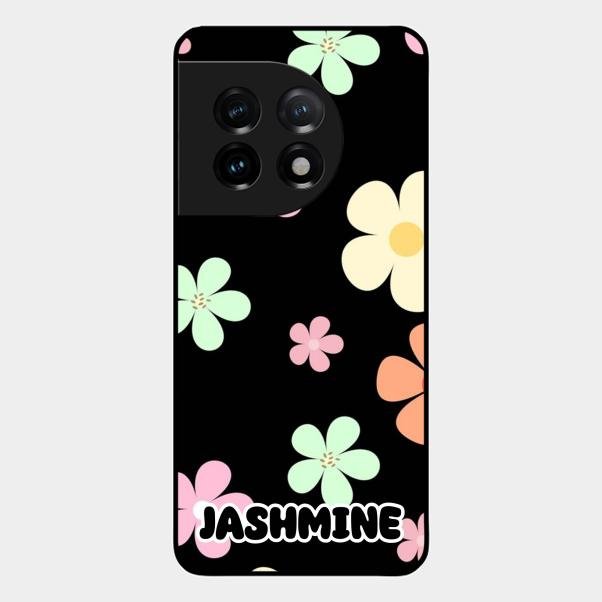 Colorfull Daisy Floral Glass Case Cover For Oneplus 11 5G